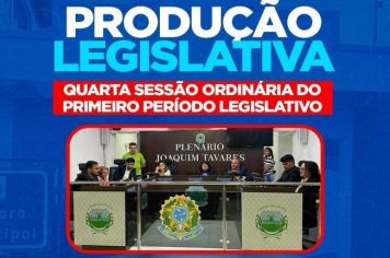 Produção Legislativa da 4ª Sessão Ordinária do 1° Período Legislativo de 2024.