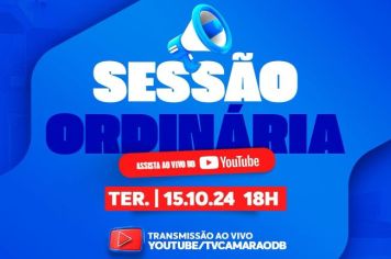 A Câmara Municipal de Olho D’Água do Borges informa que nesta terça-feira (16), acontece mais uma Sessão Ordinária no Legislativo Municipal, logo mais às 17:00h. 