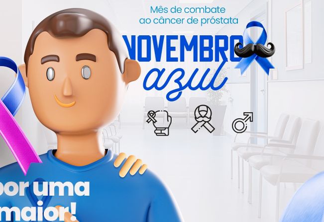 Em apoio às campanhas Outubro Rosa e Novembro Azul, reforçamos a importância da conscientização sobre a saúde.